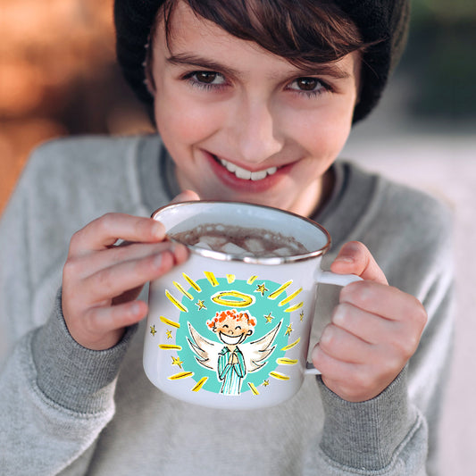 'Perfect Child, Never Wild' Enamel Mug