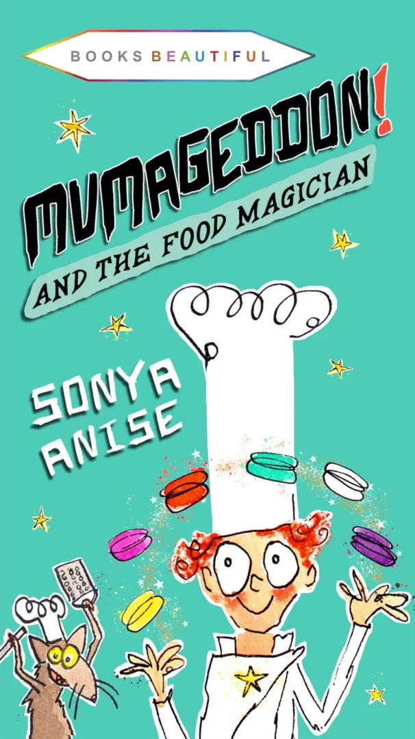 Load video: Animated video book trailer for MUMAGEDDON! And the Food Magician, featuring vibrant scenes, dynamic text, and fast-paced animations introducing the story’s magical adventure. Showcases the book’s title, characters, and key moments to engage young readers.