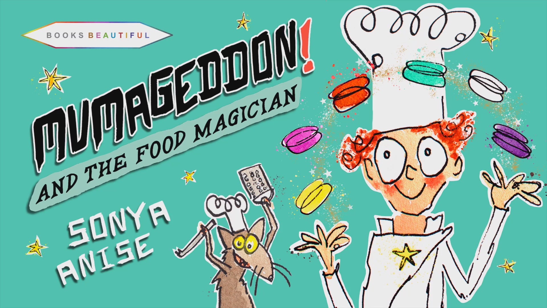 Load video: Animated video book trailer for MUMAGEDDON! And the Food Magician, featuring vibrant scenes, dynamic text, and fast-paced animations introducing the story’s magical adventure. Showcases the book’s title, characters, and key moments to engage young readers.